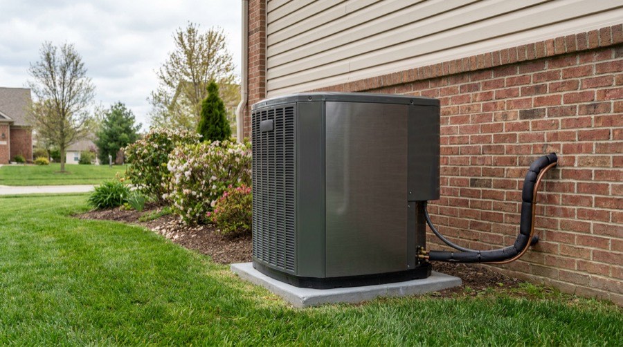 Air-Source Heat Pumps — Wind Bender furnace installation