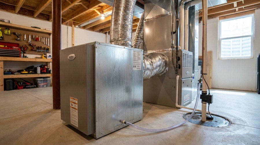 Whole-House Dehumidifiers — Wind Bender furnace installation