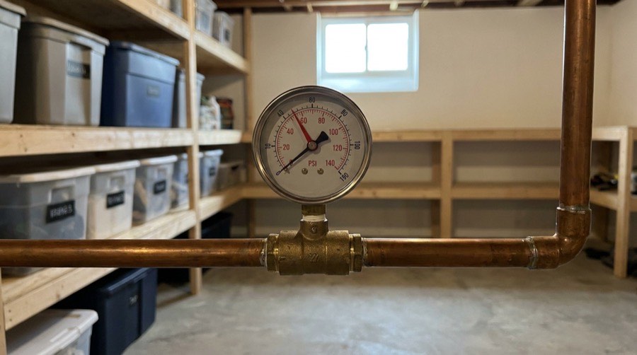 Pressure Testing — Wind Bender furnace installation