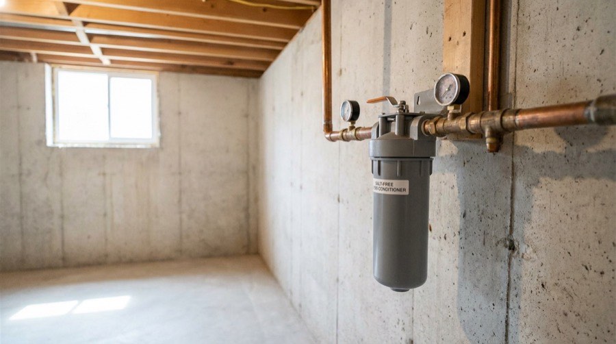 Salt-Free Conditioners — Wind Bender furnace installation