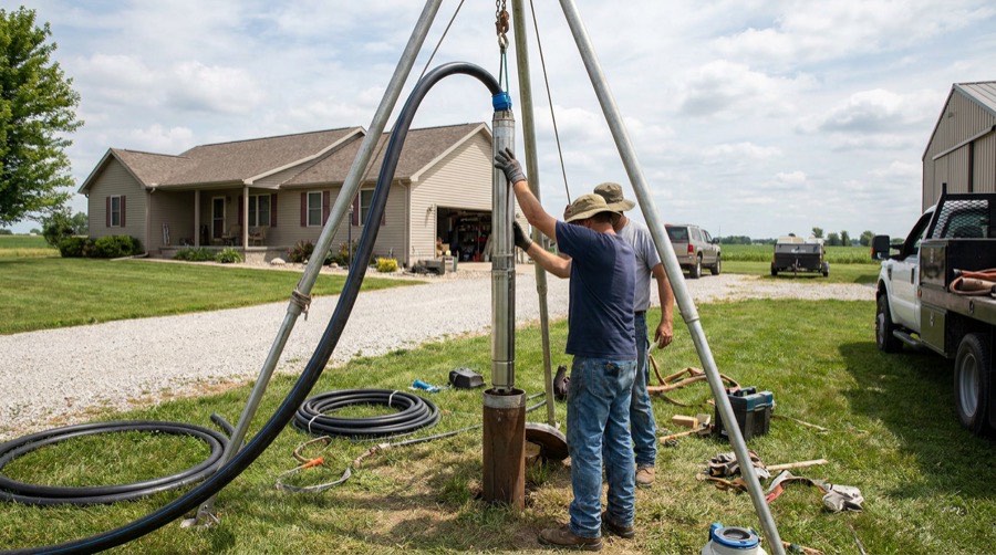 Submersible Pumps — Wind Bender furnace installation